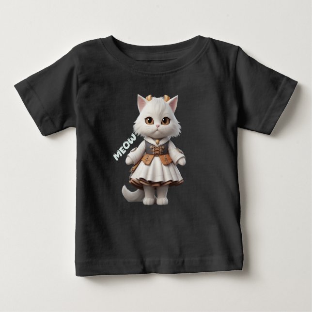 Camiseta De Bebé Meow (Anverso)