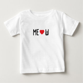 Camiseta De Bebé meow heart T-shirt