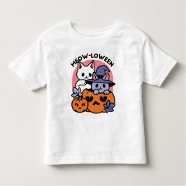 Camiseta De Bebé Meow-Loween - Diseño de felinos Halloween
