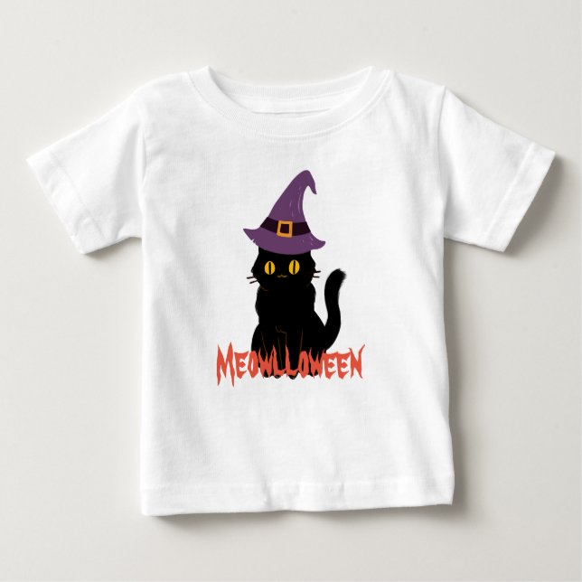 Camiseta De Bebé Meowlloween (Anverso)