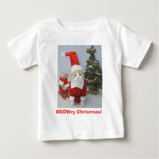 Camiseta De Bebé ¡MEOWry Navidades!