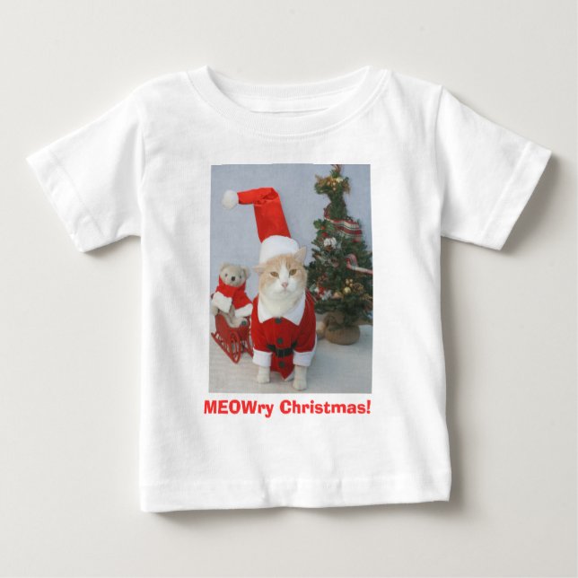 Camiseta De Bebé ¡MEOWry Navidades! (Anverso)