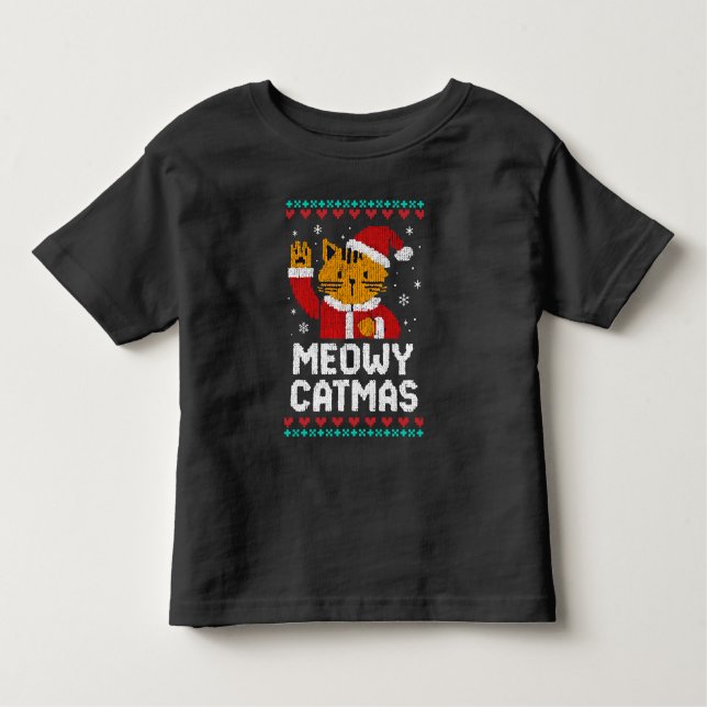 Camiseta De Bebé Meowy Catmas (Anverso)