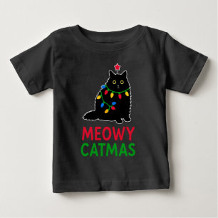 Camiseta De Bebé Meowy Navidad