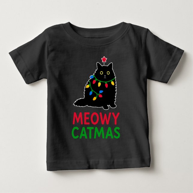 Camiseta De Bebé Meowy Navidad (Anverso)