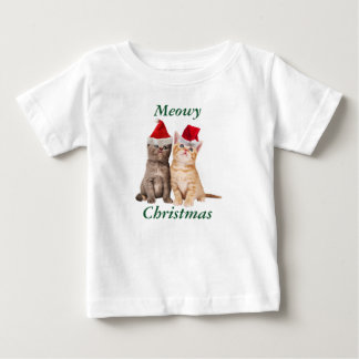 Camiseta De Bebé Meowy Navidades Kitten Baby Shirt