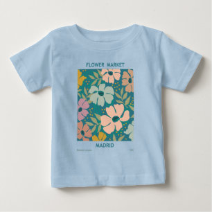 Camiseta De Bebé Mercado de flores Madrid Imprimir