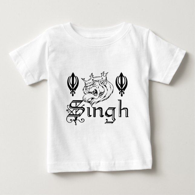 Camiseta De Bebé Mercancía sikh de Khanda Khalsa del Punjabi (Anverso)