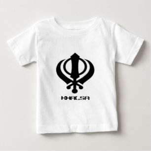 Camiseta De Bebé Mercancía sikh del diseño de Khanda Khalsa del