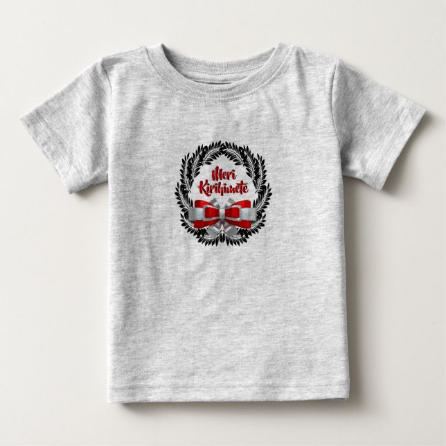 Camiseta De Bebé Meri Kirihimete Maori por Feliz Navidad (Anverso)