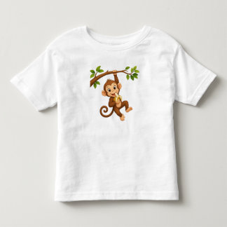 Camiseta De Bebé Merienda de plátano del travieso mono