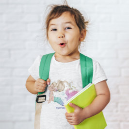 Camiseta De Bebé Mermaid Cute Pescado Estrella de Caballo Rosado