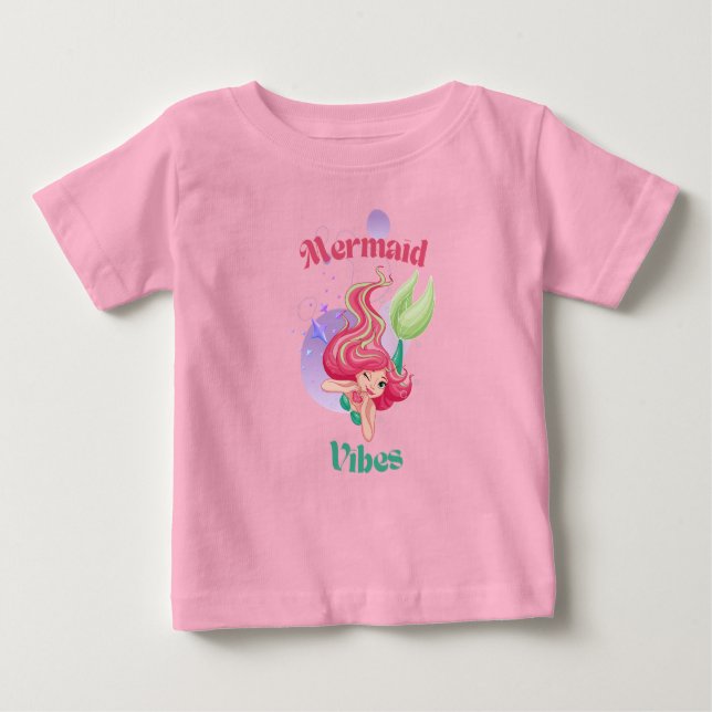 Camiseta De Bebé Mermaid Vibes Toddler Tshirt (Anverso)