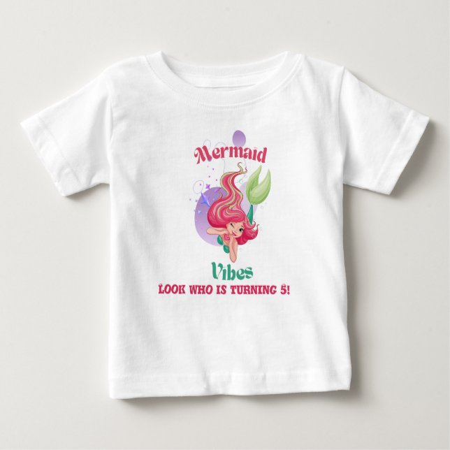 Camiseta De Bebé Mermaid Vibes Toddler Tshirt (Anverso)