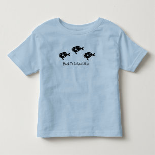 Camiseta De Bebé Mero de Glow_Black-on-Blue del océano