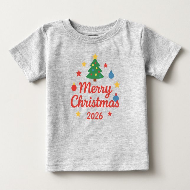 Camiseta De Bebé  Merry Christmas 2026 T-Shirt (Anverso)