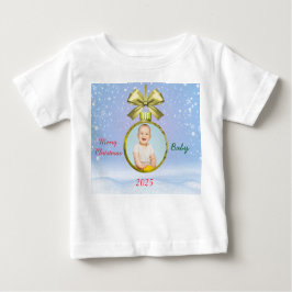 Camiseta De Bebé Merry Christmas Baby Photo T-Shirt