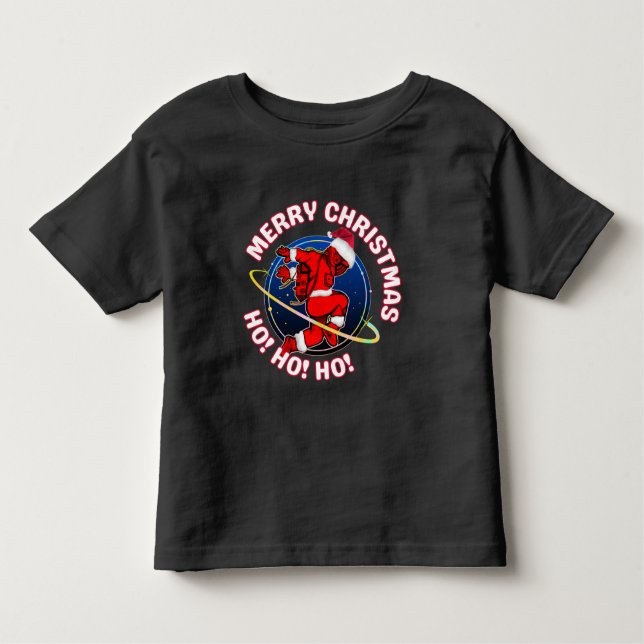 CAMISETA DE BEBÉ MERRY CHRISTMAS FUNNY SPACE ASTRONAUT (Anverso)