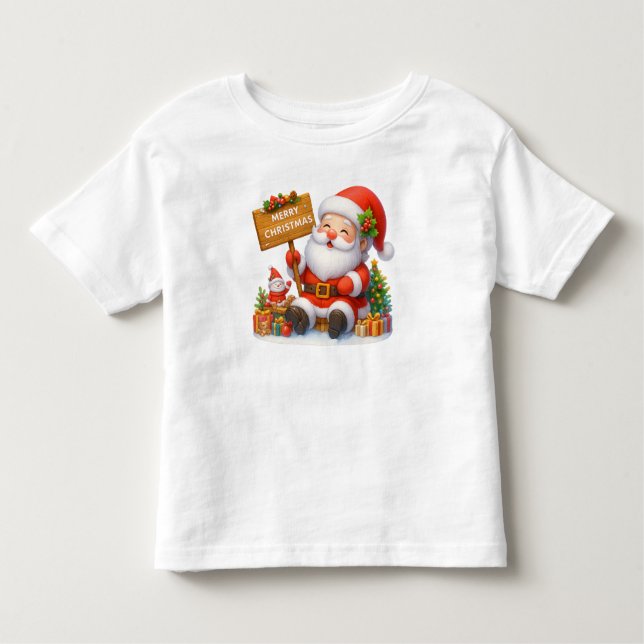 Camiseta De Bebé Merry Christmas Santa Funny  (Anverso)
