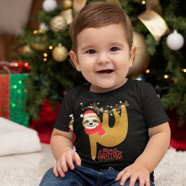 Camiseta De Bebé Merry Christmas Sloth | Vacaciones
