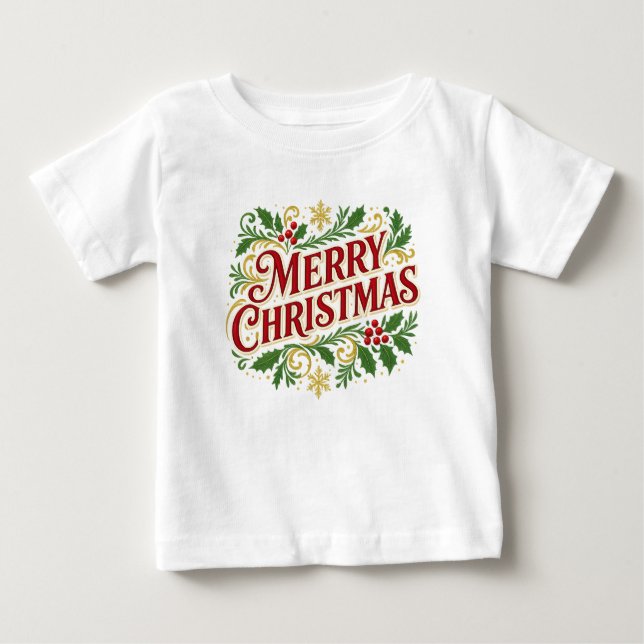 Camiseta De Bebé Merry Christmas T-shirt (Anverso)