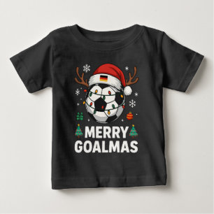 Camiseta De Bebé Merry Goalmas - Divertido fútbol navideño