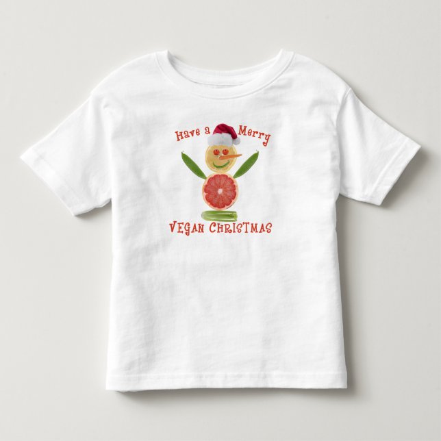 Camiseta De Bebé Merry Vegan Navidades (Anverso)