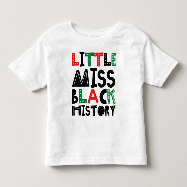 Camiseta De Bebé Mes de la historia de Miss Negra (Anverso)
