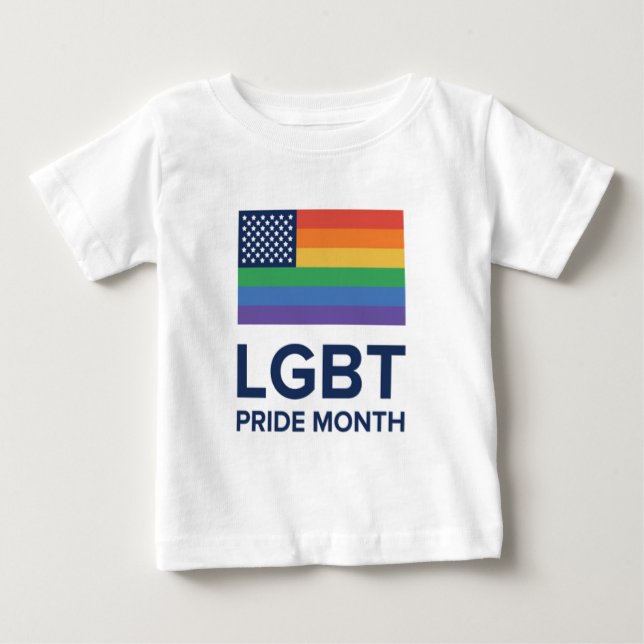 Camiseta De Bebé Mes del Orgullo LGBT| Estados Unidos (Anverso)