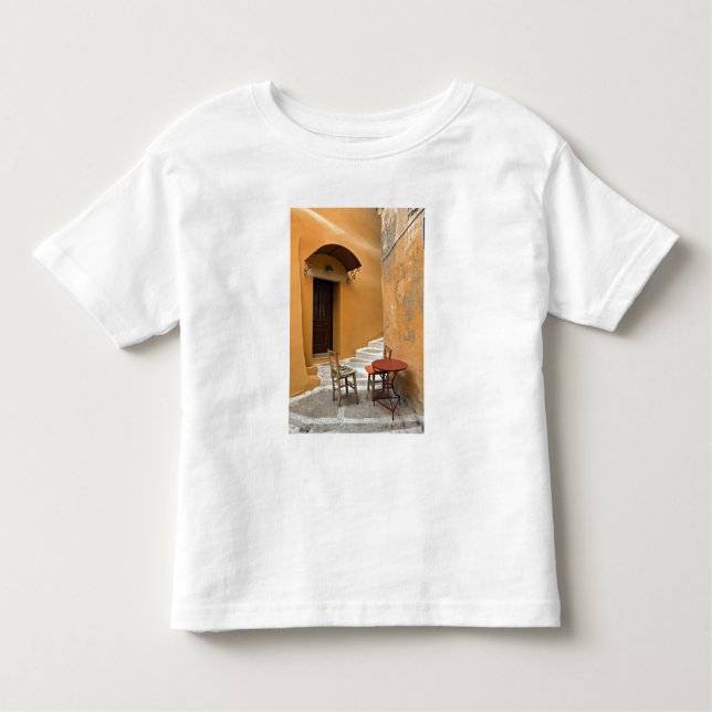 Camiseta De Bebé Mesa de acera, Chania, Creta, Grecia (Anverso)