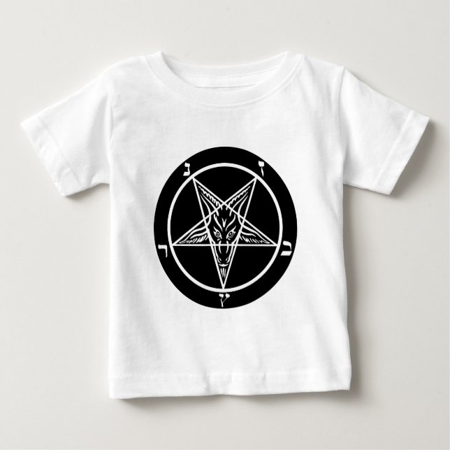 Camiseta De Bebé ¡metal negro, baphomet, señor de la oscuridad! (Anverso)