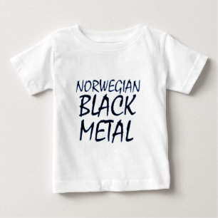 Camiseta De Bebé Metal negro noruego verdadero