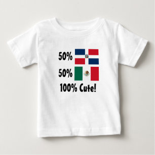 Camiseta De Bebé Mexicano del Dominican el 50% del 50% el 100%