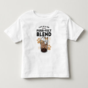 Camiseta De Bebé Mezcla perfecta: arte de gato y café para amantes