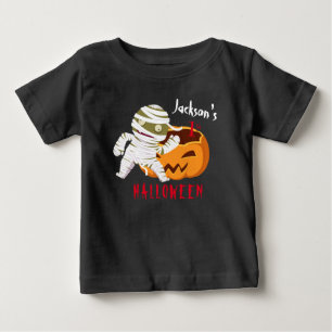 Camiseta De Bebé Mi 1er Halloween Calabaza Fantasma Personalizado