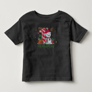 Camiseta De Bebé Mi 1er Muñeco de Nieve de Navidad