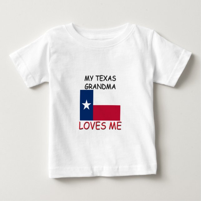 Camiseta De Bebé Mi abuela de Texas me ama (Anverso)