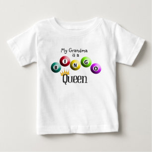 Camiseta De Bebé ¡Mi abuela es una Reina de Bingo!