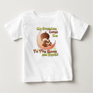 Camiseta De Bebé Mi abuela me ama a la luna y a la parte posterior