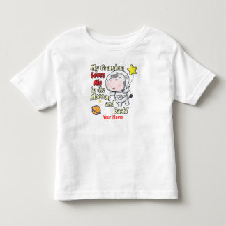 Camiseta De Bebé Mi abuela me ama a mi astronauta de vaca