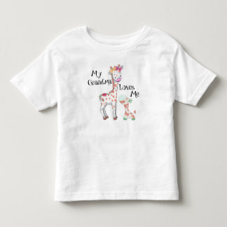 Camiseta De Bebé Mi abuela me ama a mí jiraffe