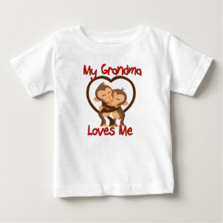 Camiseta De Bebé Mi abuela me ama mono