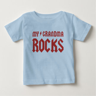 Camiseta De Bebé Mi abuela roca