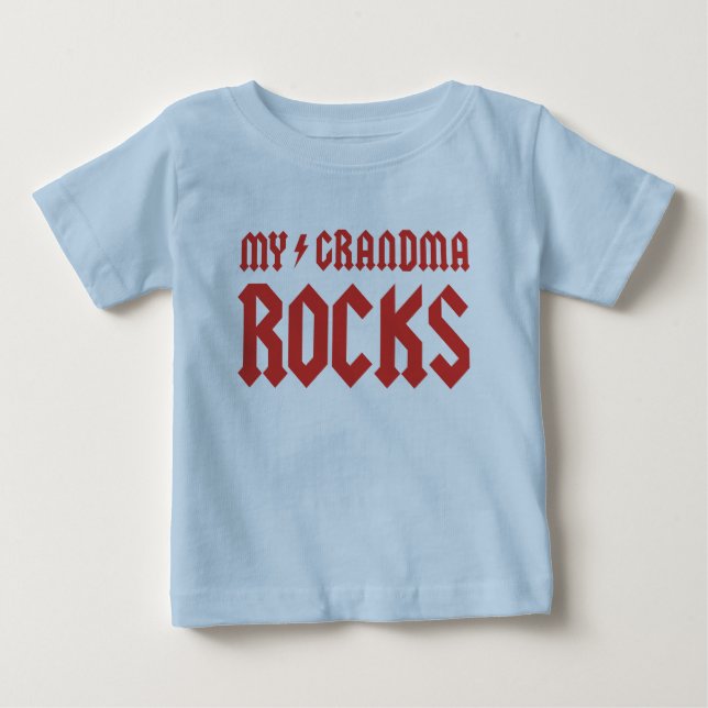 Camiseta De Bebé Mi abuela roca (Anverso)