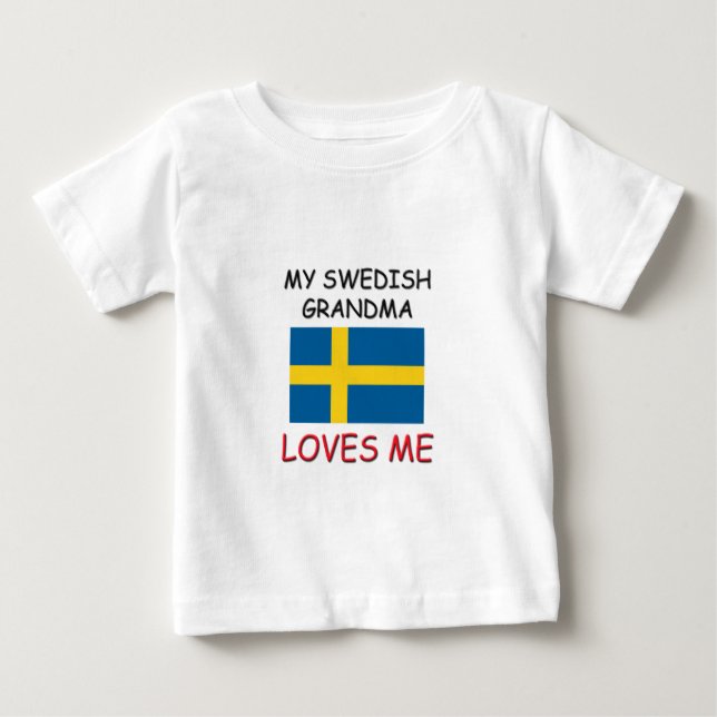 Camiseta De Bebé Mi abuela sueca me ama (Anverso)