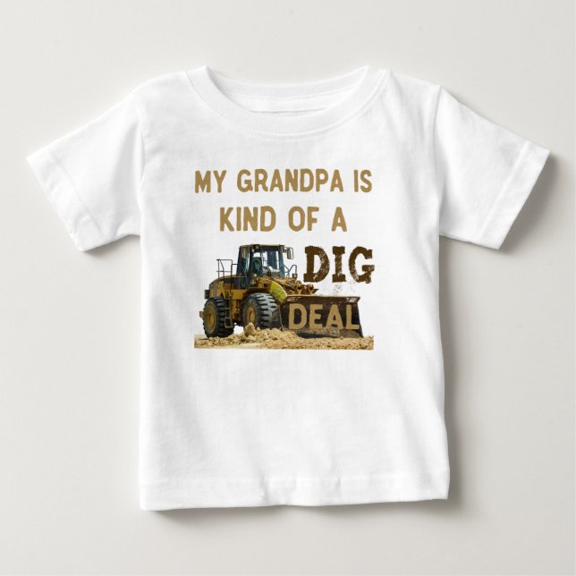 Camiseta De Bebé Mi abuelo es una especie de acuerdo de DIG (Anverso)