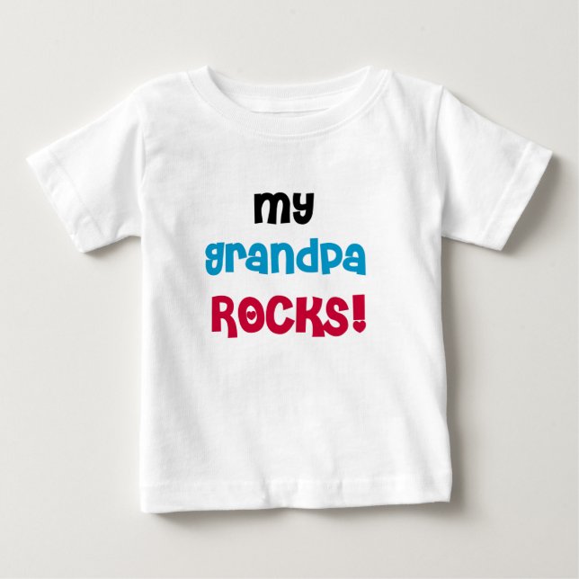 Camiseta De Bebé Mi abuelo Rocks (Anverso)