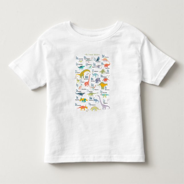 Camiseta De Bebé Mi alfabeto dinosaurio (Anverso)