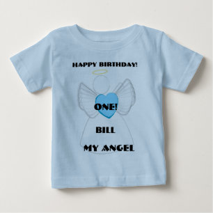 Camiseta De Bebé Mi Ángel Personalizar de cumpleaños
