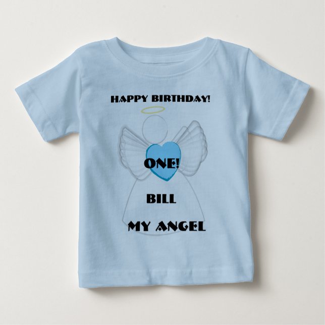 Camiseta De Bebé Mi Ángel Personalizar de cumpleaños (Anverso)
